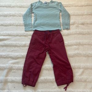 Y2K Limited too Capri crop pants & top girls 6